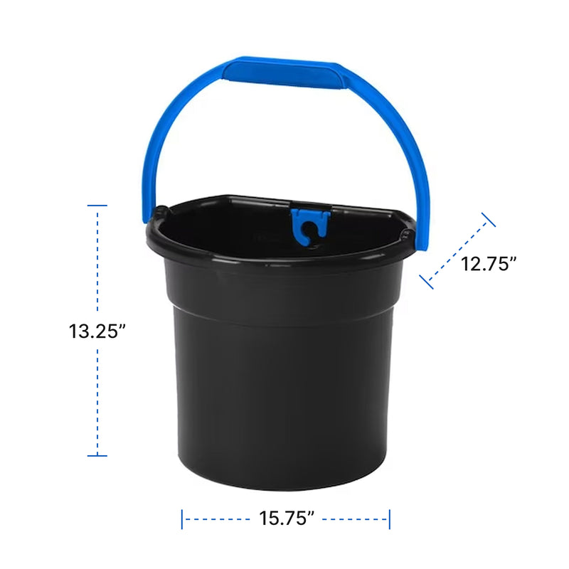 Gracious Living 5.8 Gallon Flat Back Indoor Outdoor Garden Water Bucket (6 Pack)