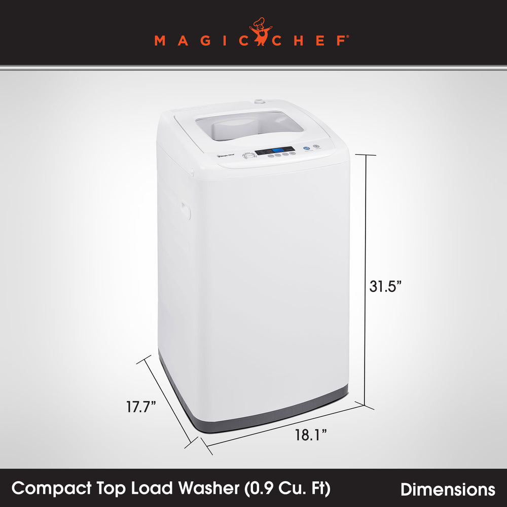 Magic Chef Compact Portable Top Load Washer w/Space Saving Design, White (Used) - VMInnovations