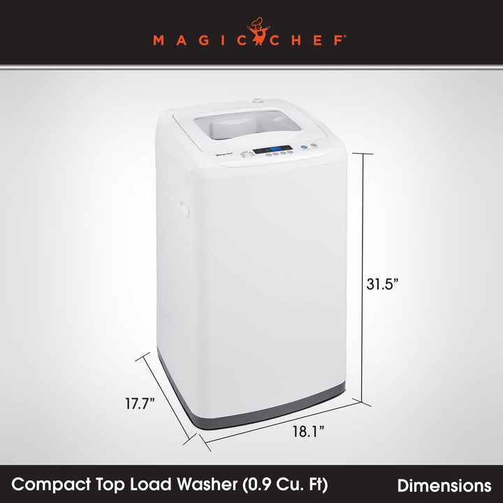 Magic Chef Compact Portable Top Load Washer w/Space Saving Design, White (Used) - VMInnovations