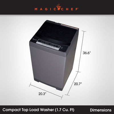 Magic Chef Portable Compact Top Load Washer with 6 Fully Automatic Wash Cycles - VMInnovations