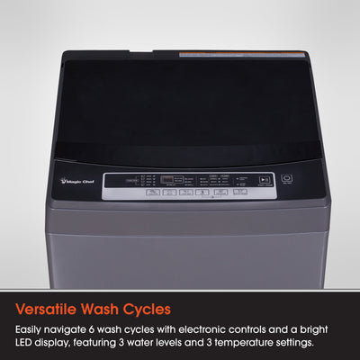 Magic Chef Portable Compact Top Load Washer with 6 Fully Automatic Wash Cycles - VMInnovations