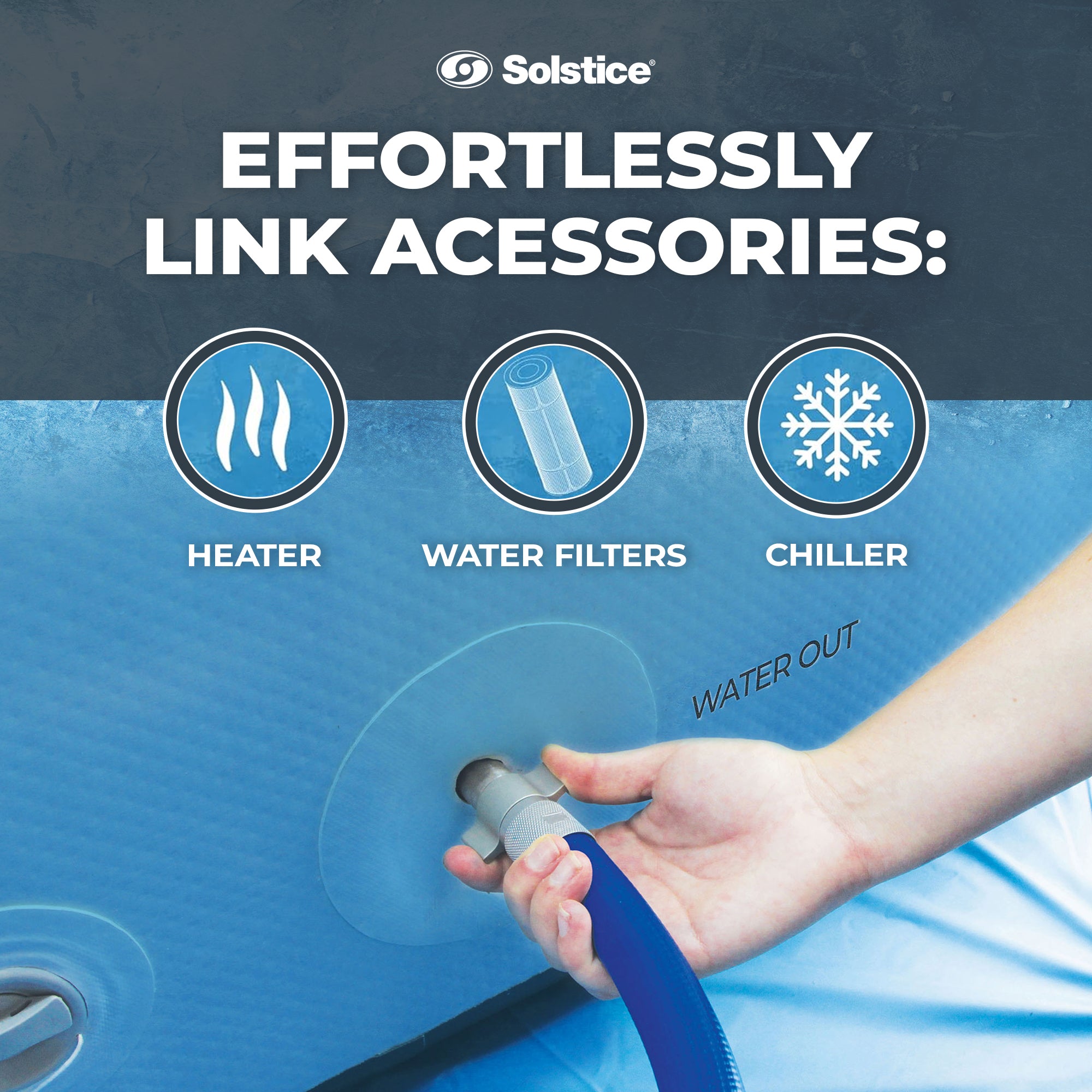 Solstice Original Inflatable Cold Plunge Ice Bath Tub Recovery Barrel (Open Box)