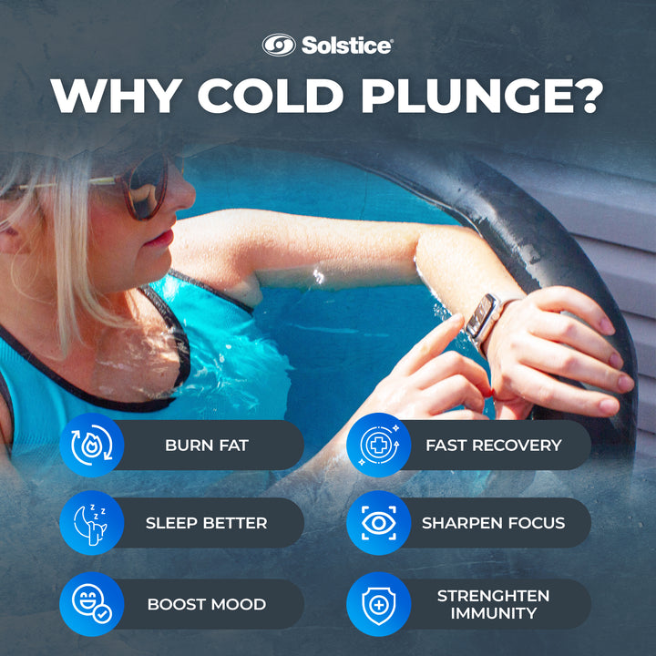 Solstice Original Inflatable Cold Plunge Ice Bath Tub Recovery Barrel (Open Box) - VMInnovations