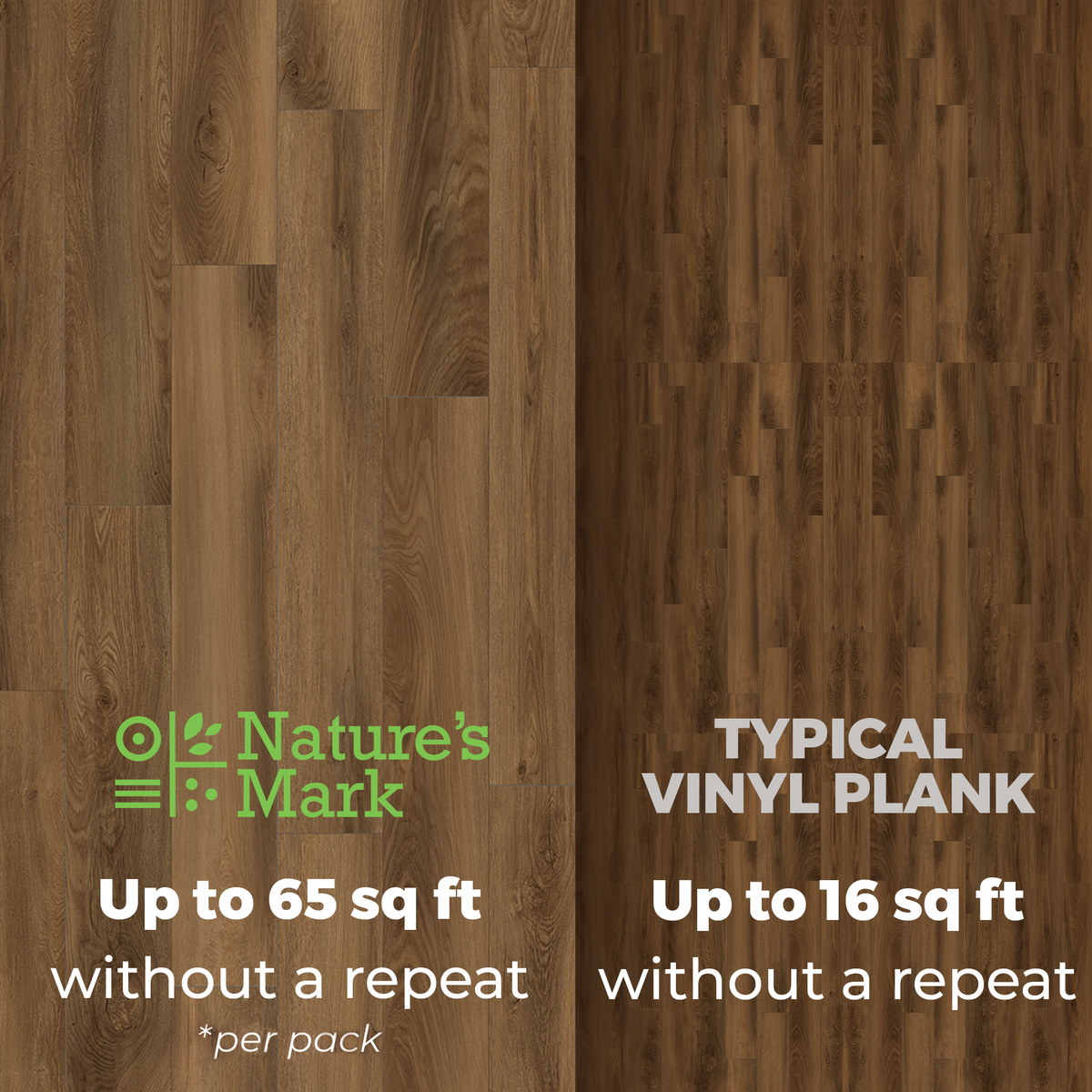 Nature's Mark Vinyl Flooring, Modern Hardwood, 22.16 sq. ft. per Carton, Ranch
