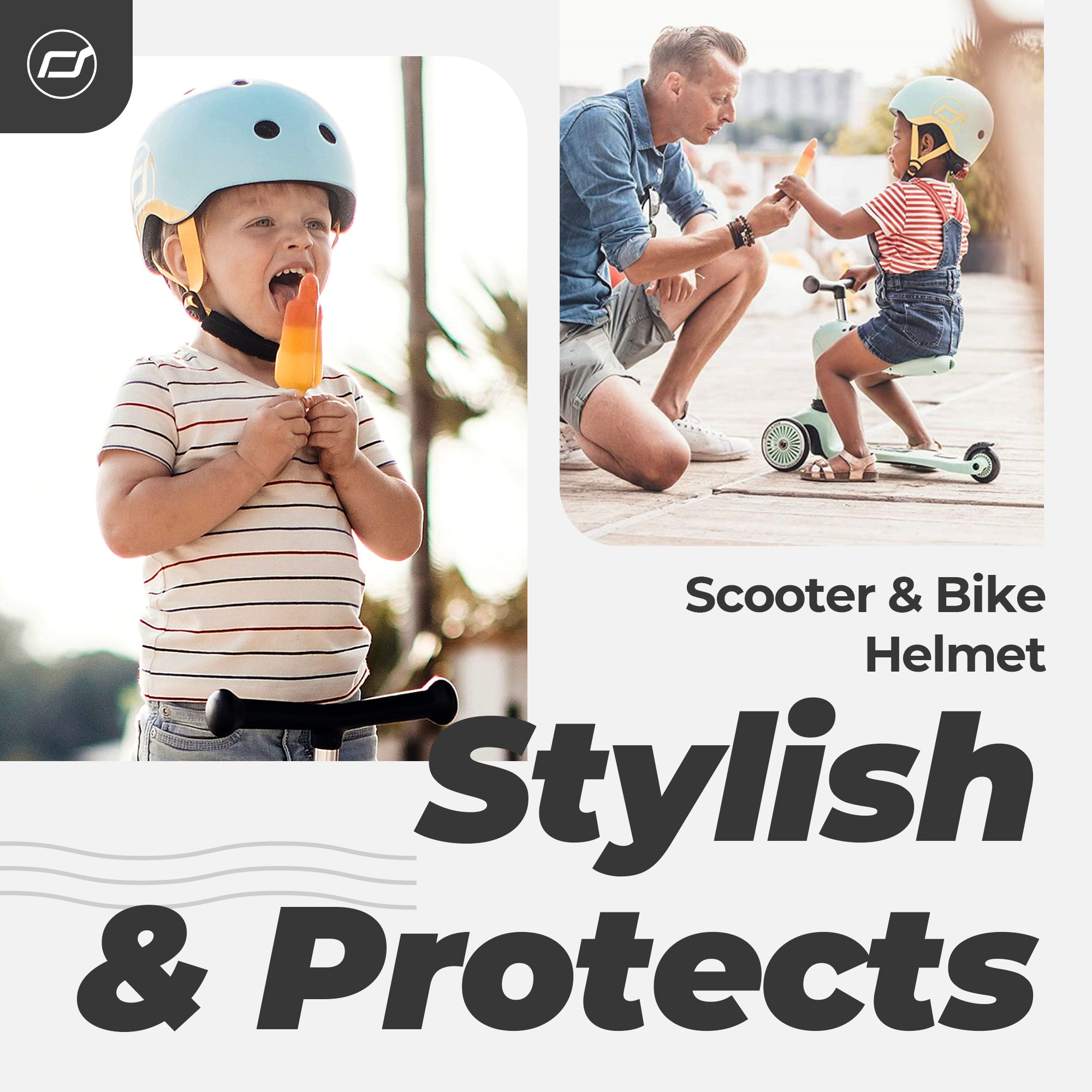 Scoot & Ride Toddler Kids Bike and Scooter Helmet with LED Light, XXS, Blueberry - VMInnovations