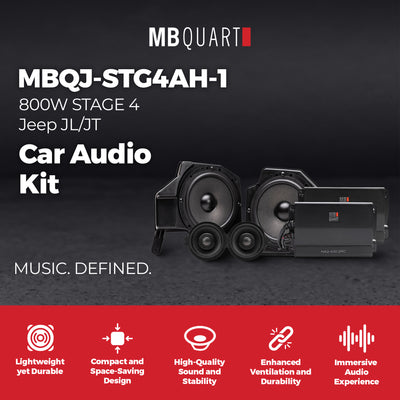 MB Quart Stage 4 Audio System for Jeep Wrangler JL 18-26/Gladiator JT 20-26