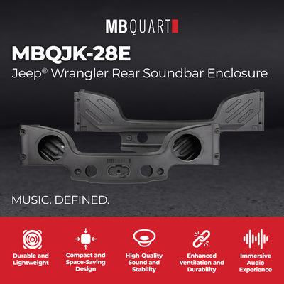 MB Quart Rear Overhead Soundbar Enclosure for 2007-2018 Jeep Wrangler JK