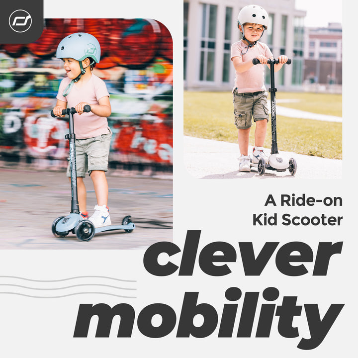 Scoot & Ride Stand-up Push Scooter for Children Ages 3-6, Highwaykick 3, Steel