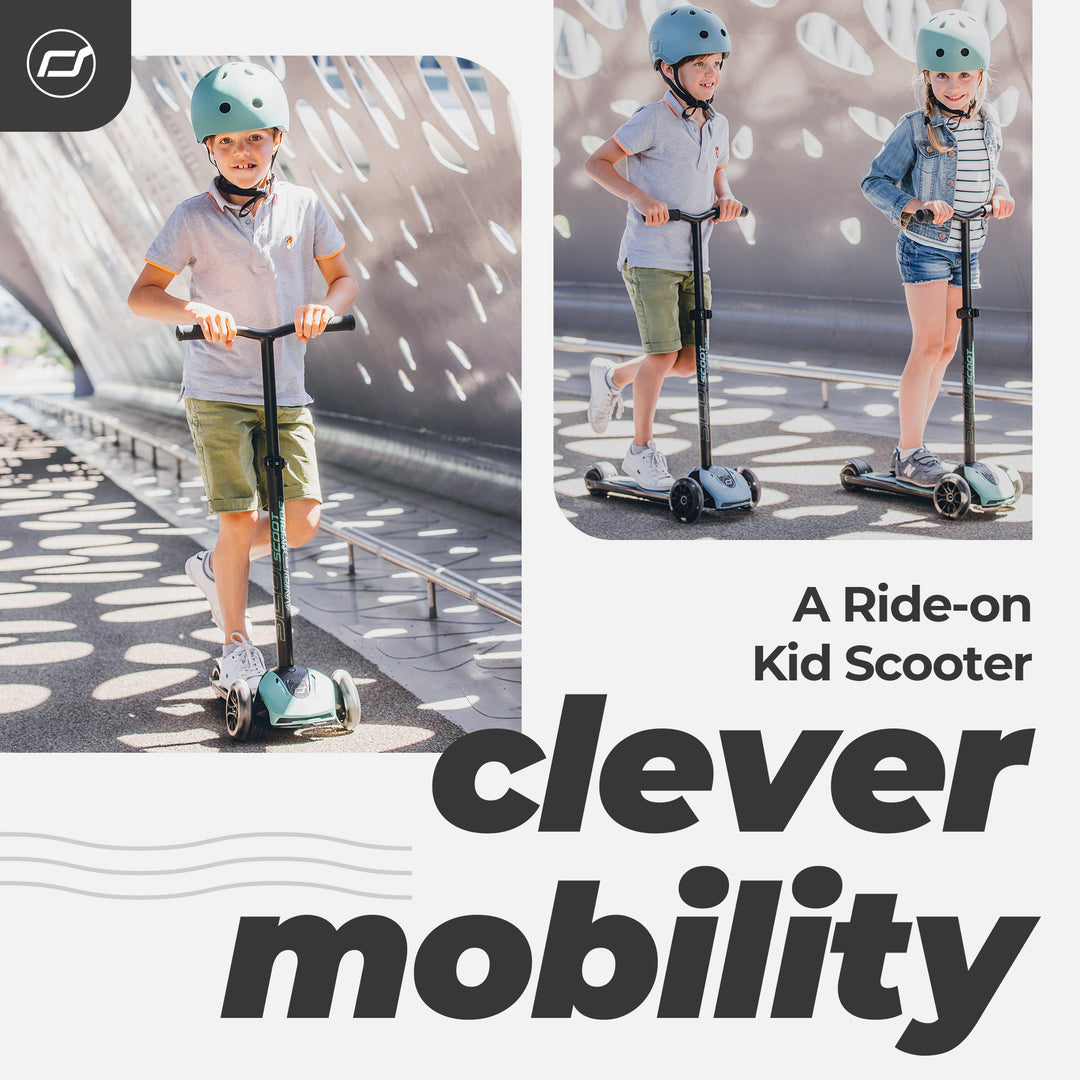 Scoot & Ride Highwaykick 5 Kid & Teen Adjustable Kick Scooter, LED Wheels, Steel