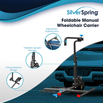 Silver Spring Foldable Manual Wheelchair Carrier Platform (Open Box)