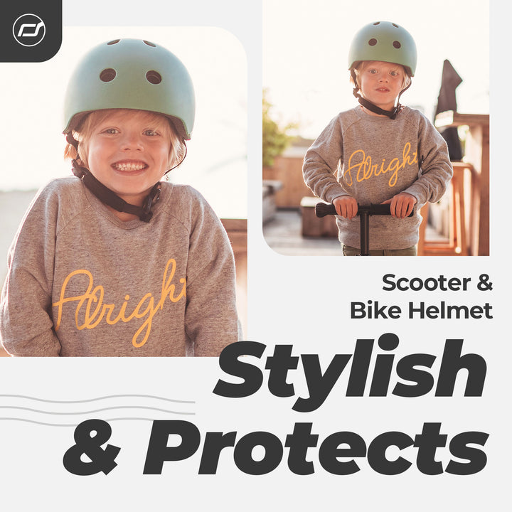 Scoot & Ride Toddler Kids Bike and Scooter Helmet with LED Light, S-M, Forest - VMInnovations