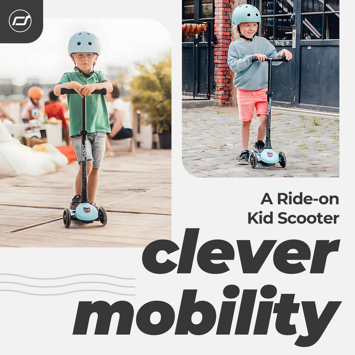Scoot & Ride Stand-up Push Scooter for Children 3-6, Highwaykick 3, Blueberry