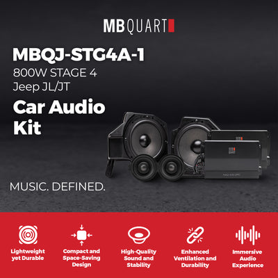 MB Quart Stage 4 Audio System for Jeep Wrangler JL 18-23/Gladiator JT 20-26 - VMInnovations