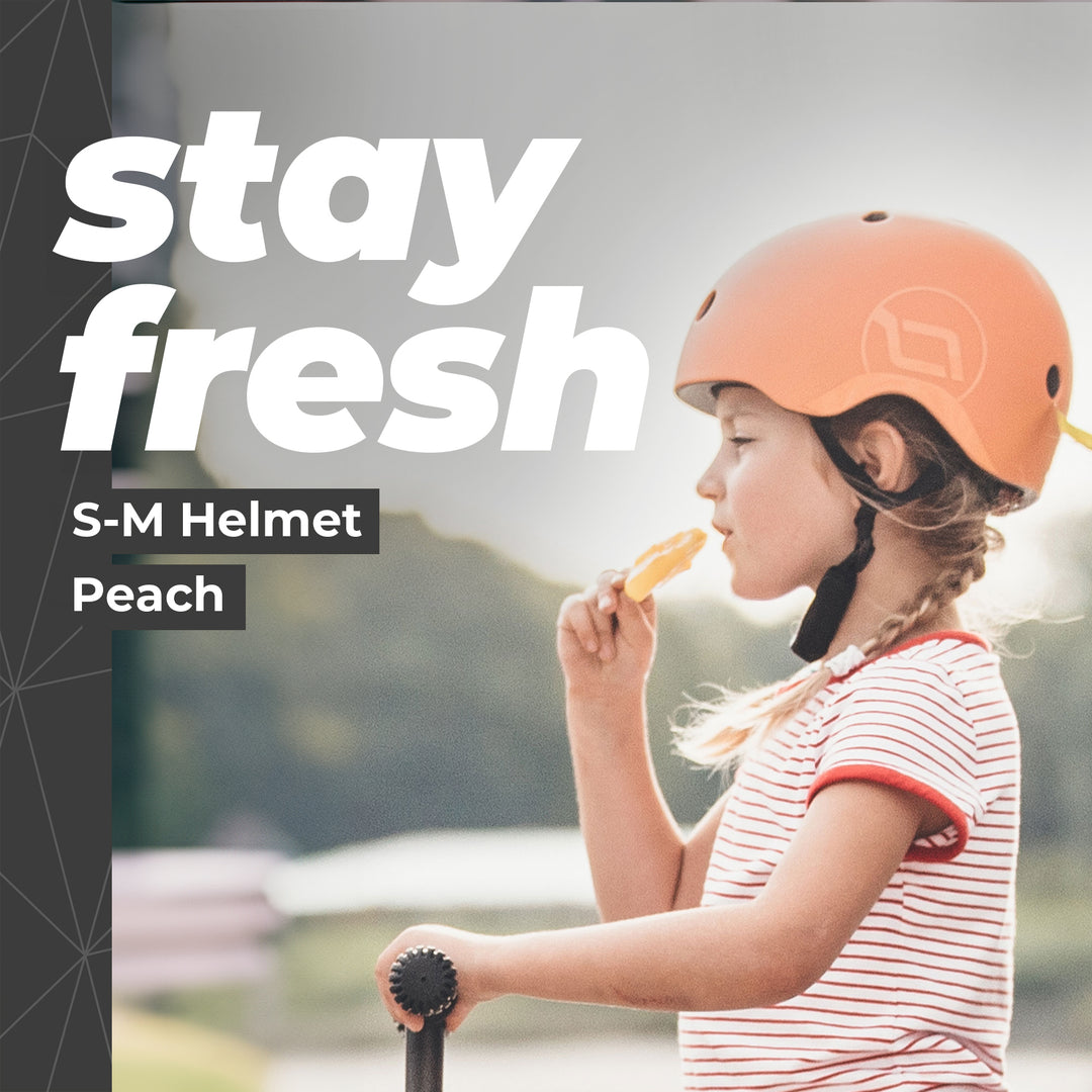 Scoot & Ride Toddler Kids Bike and Scooter Helmet with LED Light, S-M, Peach - VMInnovations