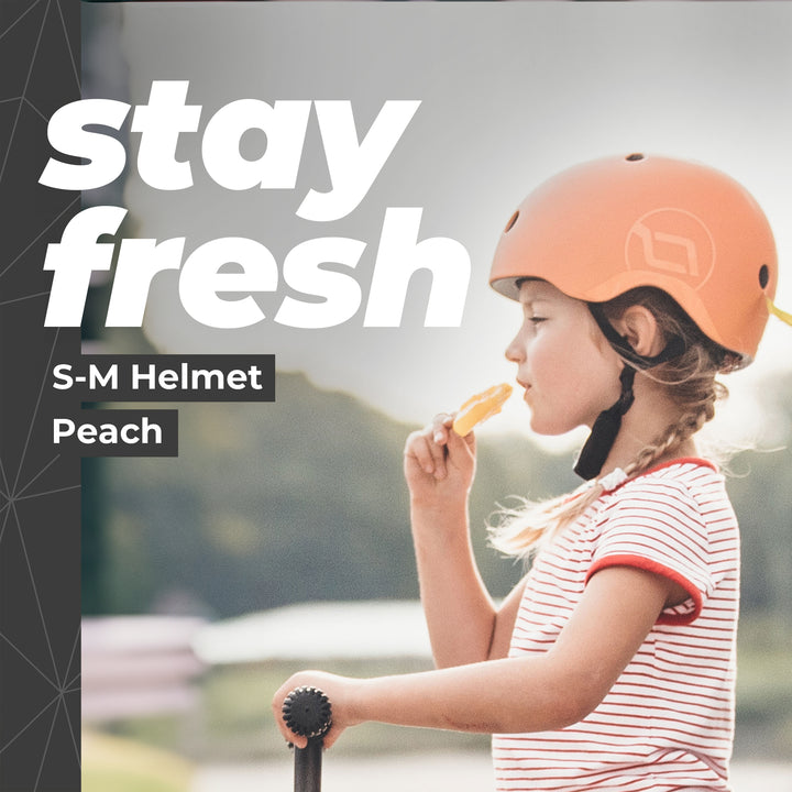 Scoot & Ride Toddler Kids Bike and Scooter Helmet with LED Light, S-M, Peach - VMInnovations