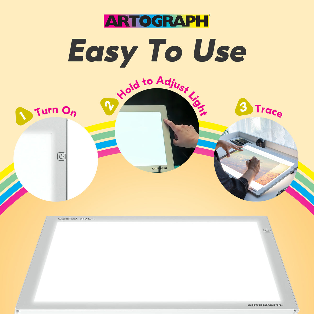 Artograph LightPad 12x17 Inch Adjustable Brightness Art Tracing Light Box (Used)