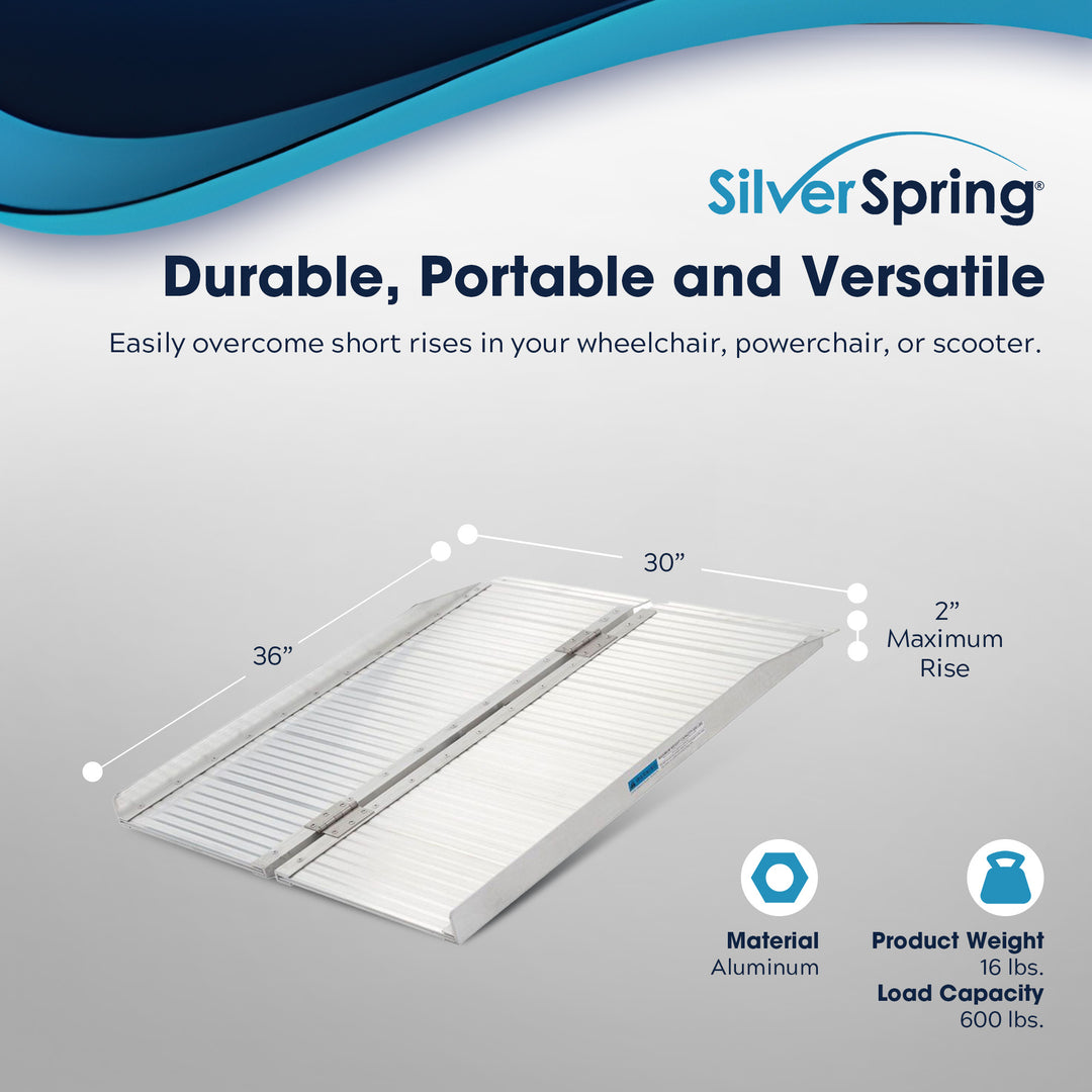 Silver Spring Mobility and Utility Ramp, 3 Foot Single Fold (Open Box) - VMInnovations