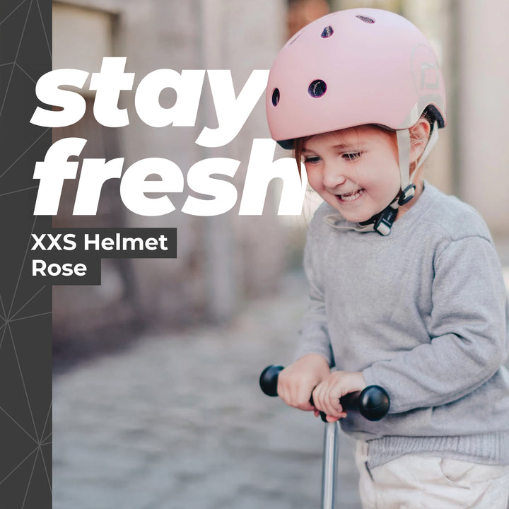 Scoot & Ride Toddler Kids Bike and Scooter Helmet with LED Light, XXS, Rose