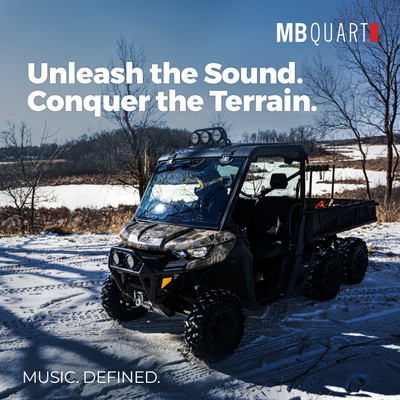 MB Quart Dual 10" Subwoofer System Upgrade for Can Am Defender 17-25, 400 Watts