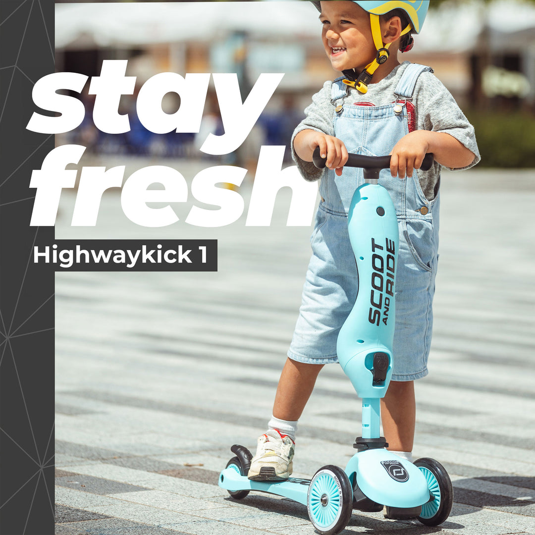 Scoot & Ride 2-in-1 Ride-On & Stand Scooter, Ages 1-5, Blueberry (Open Box) - VMInnovations