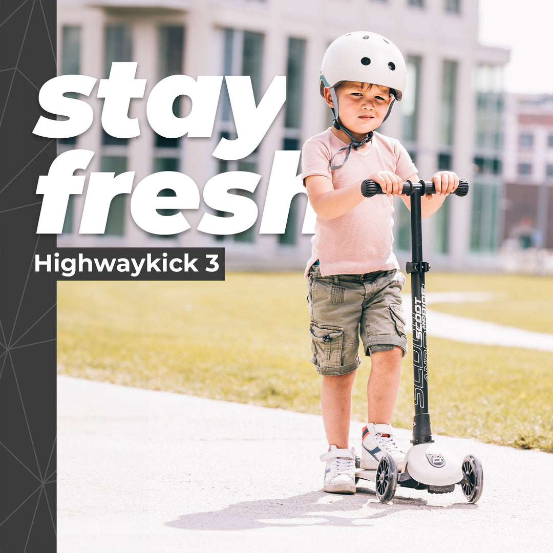 Scoot & Ride Stand-up Push Scooter for Ages 3-6, Highwaykick 3, Ash (Open Box) - VMInnovations