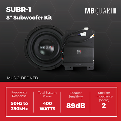 MB Quart 8" Subwoofer Upgrade for 21-24 Ford Bronco, Tuned Audio Package, 400W - VMInnovations