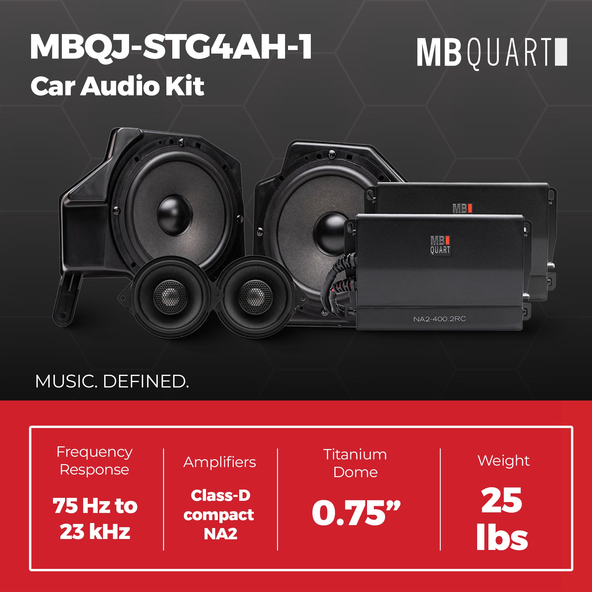 MB Quart Stage 4 Audio System for Jeep Wrangler JL 18-26/Gladiator JT 20-26
