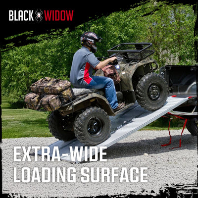 Black Widow 6’ 5” Punch Plate Aluminum ATV Ramp, 1,500 Lbs Cap, (For Parts) - VMInnovations