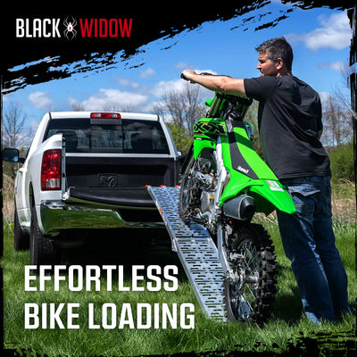 Black Widow Aluminum Folding Ramp Arched Plate, Single Runner (Open Box) - VMInnovations