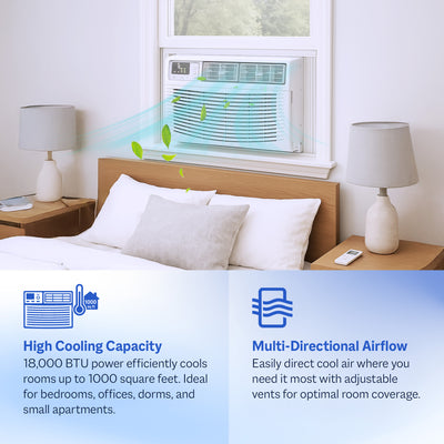 Cool-Living 18,000 BTU Window Mount Room Air Conditioner with Installation Kit