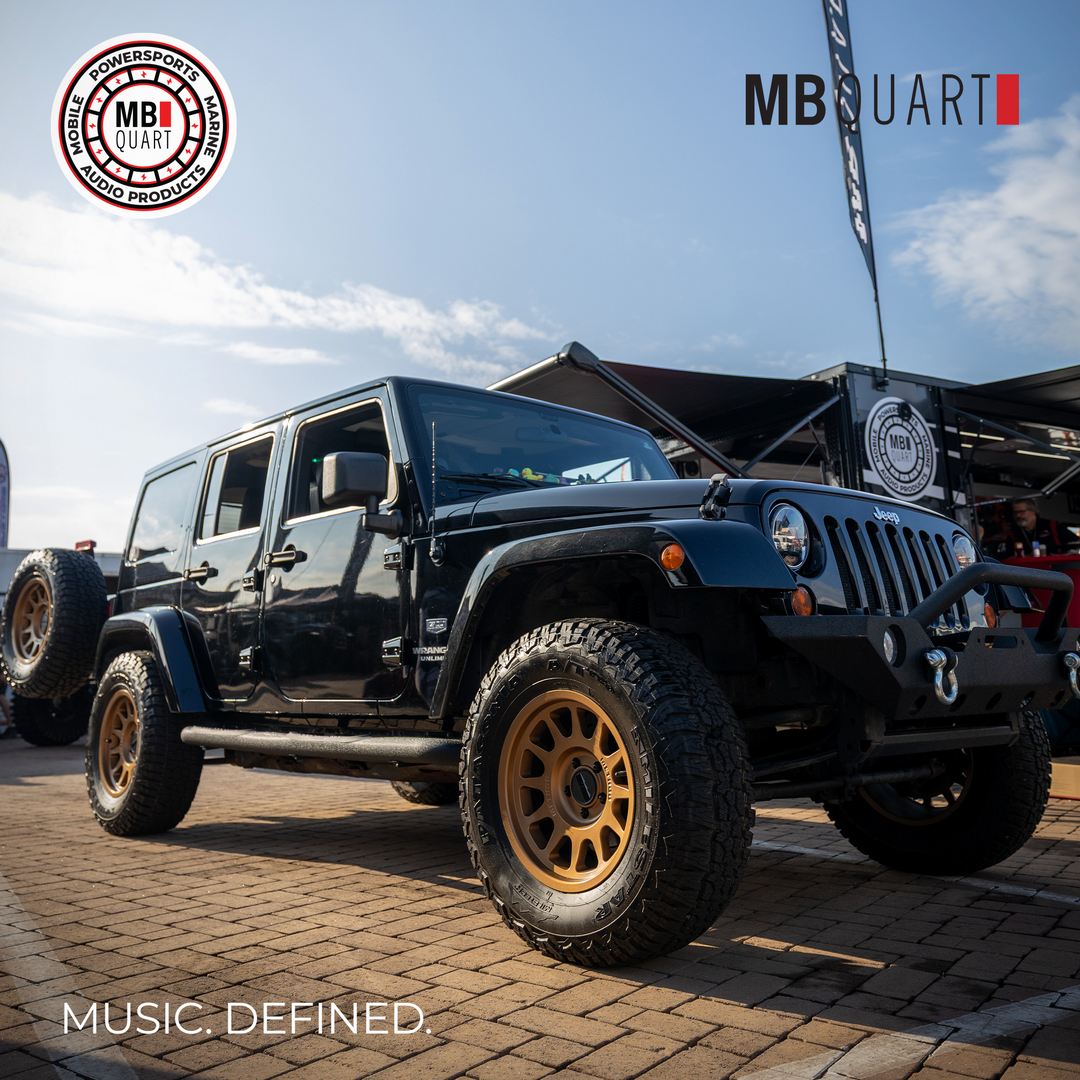 MB Quart MBQJ-48HRGB Jeep JL/JT Rear Soundbar w/ 8" Horn Speakers & LED Light