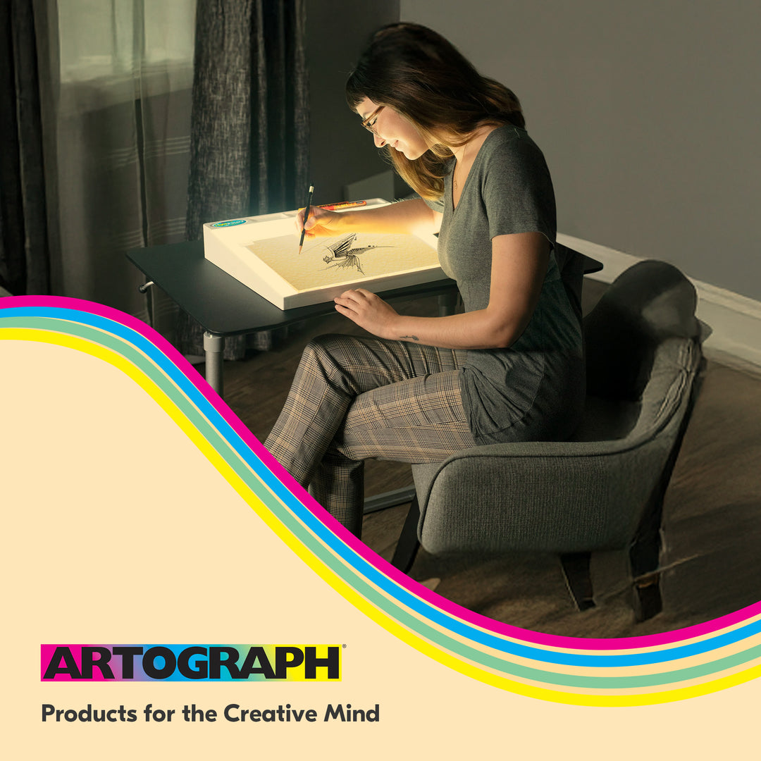 Artograph LightTracer 2 LED Lightbox, 12"x18" Drawing Board w/Storage (Open Box)