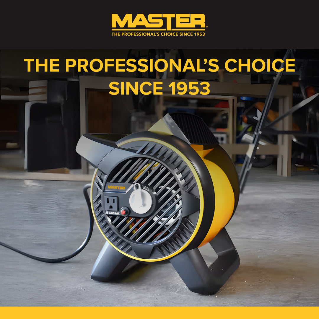 Master Heavy Duty Utility Blower, 3 Speed Portable Floor Fan w/ Pivot Head(Used)