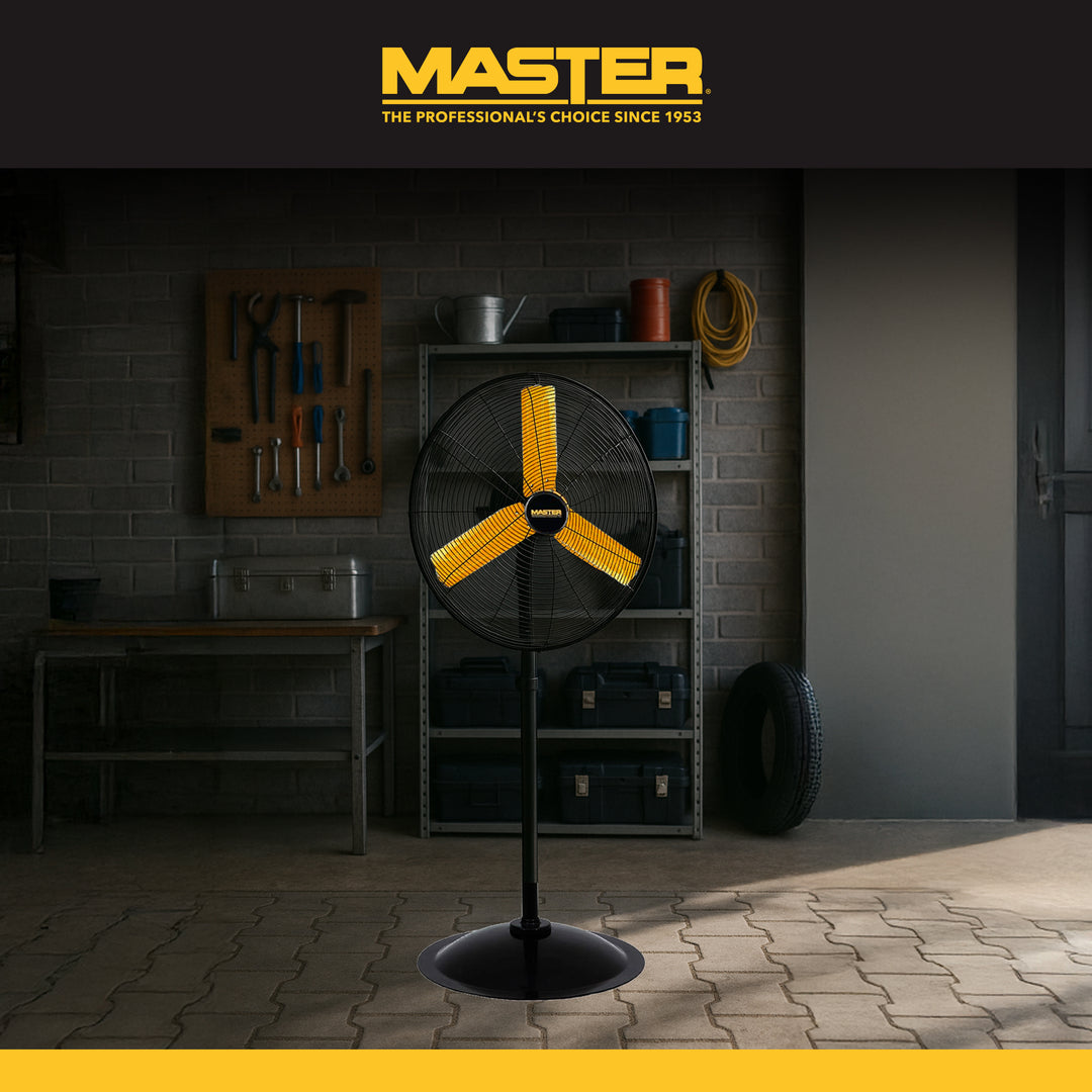 Master 30" High Velocity Pedestal Fan, 3 Speed Metal Standing Fan w/ Swivel Head