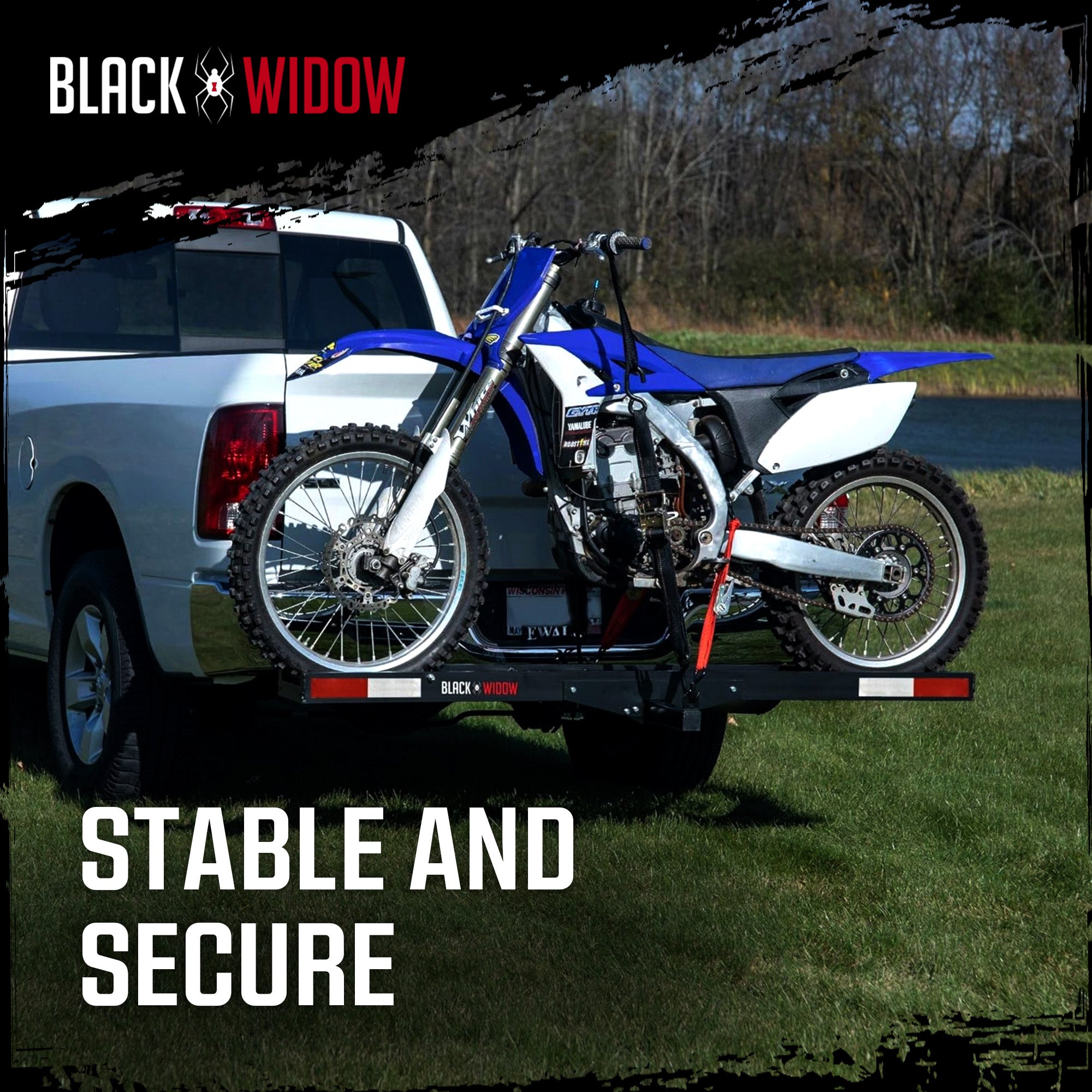 Black Widow Pro Anodized Aluminum Dirt Bike Carrier, 400 lbs Cap, Black (Used)