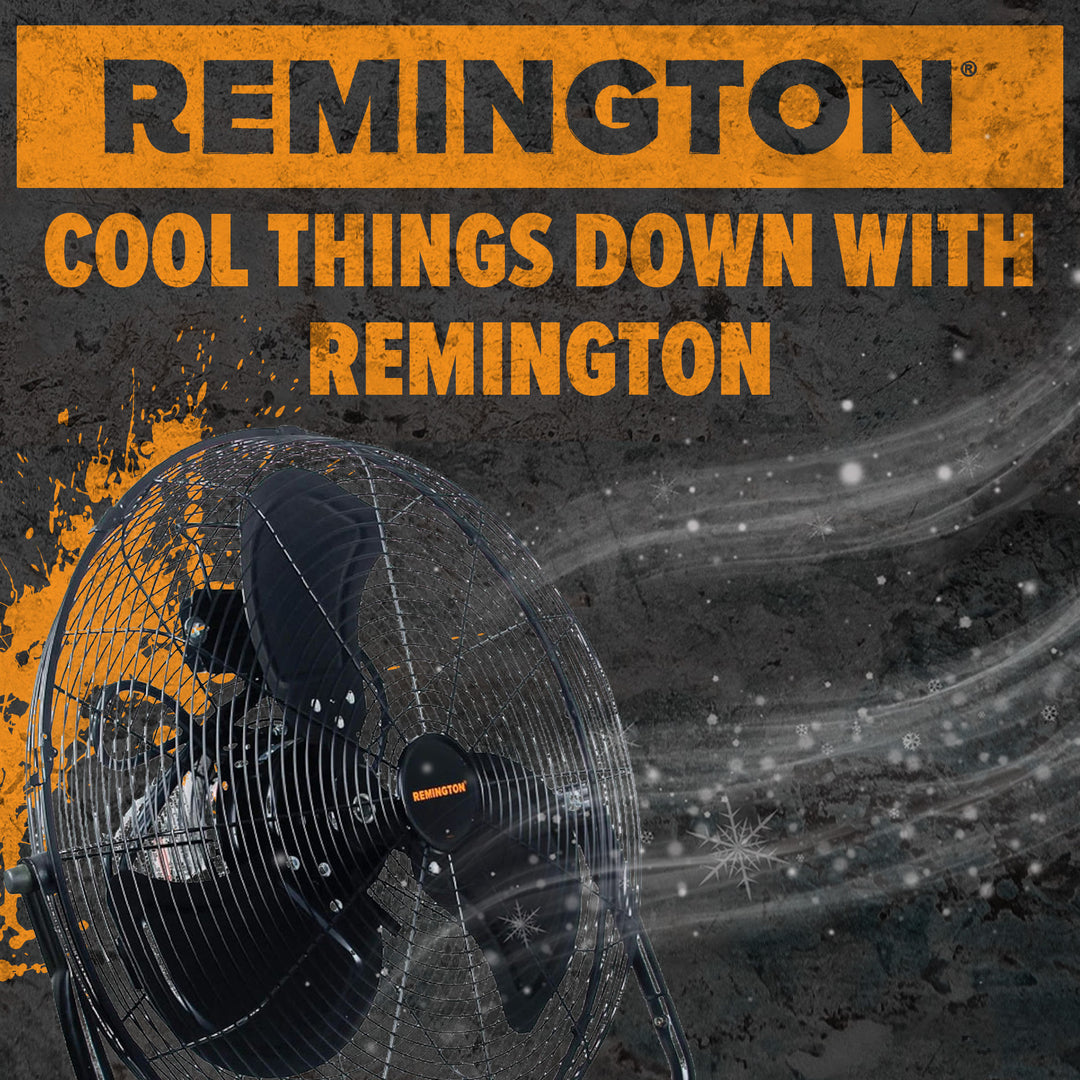 Remington 20" High Velocity Floor Fan, 3 Speed Portable Cooling Unit, Black
