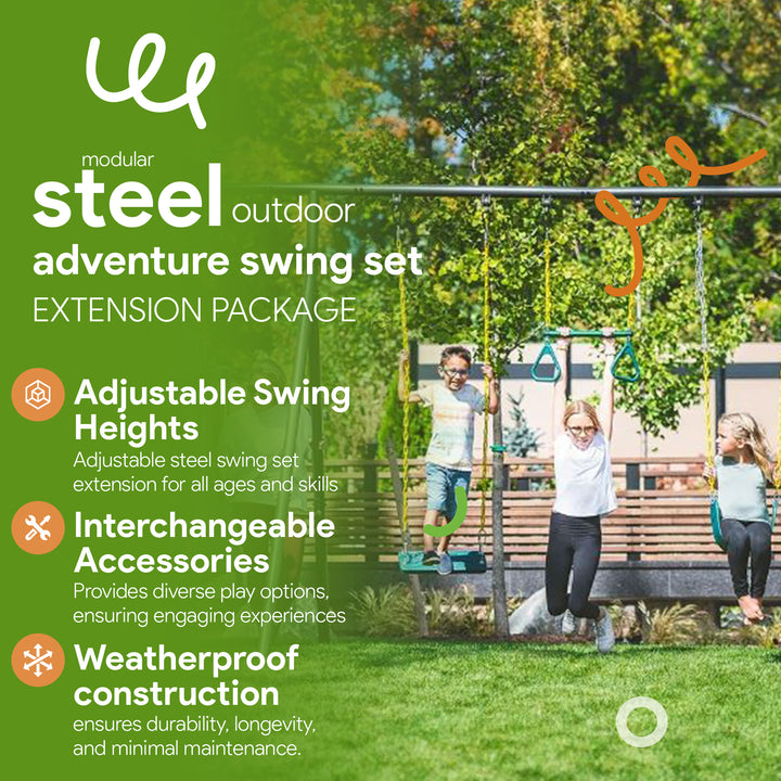 gobaplay 8' Ultimate Adventure Kids Swing Set Frame Extension (Open Box)