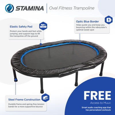 Stamina Indoor Lightweight Rebound Oval Fitness Exercise Trampoline (Used) - VMInnovations