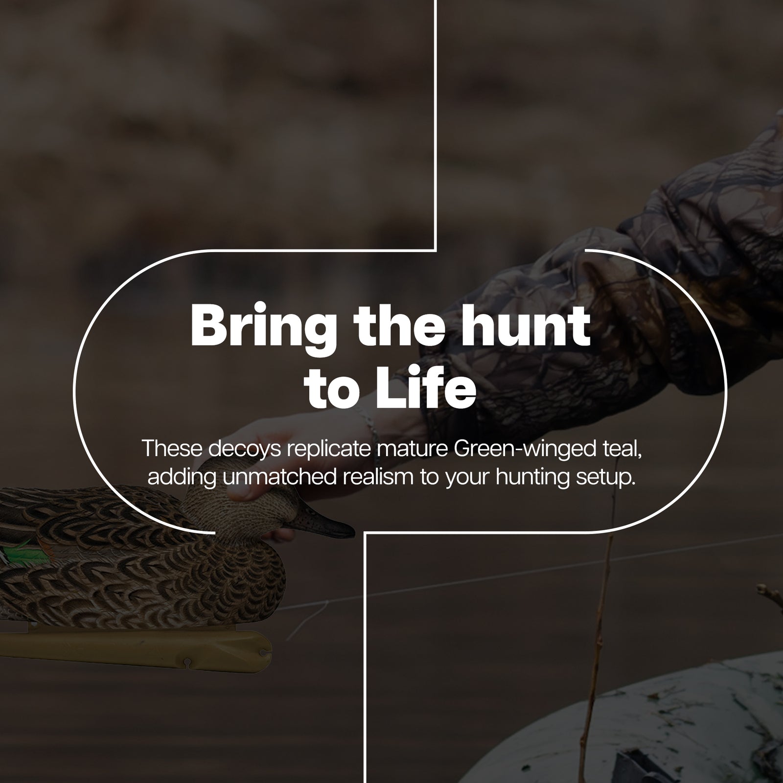 Avian X Topflight Green-Winged Teal Duck, Floating Decoys, Set of 6, Multicolor - VMInnovations