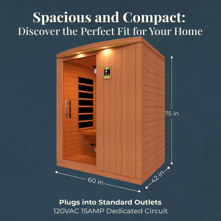 Dynamic Saunas Elite 3 Person Ultra Low EMF Infrared Lighting Home Sauna (Used)