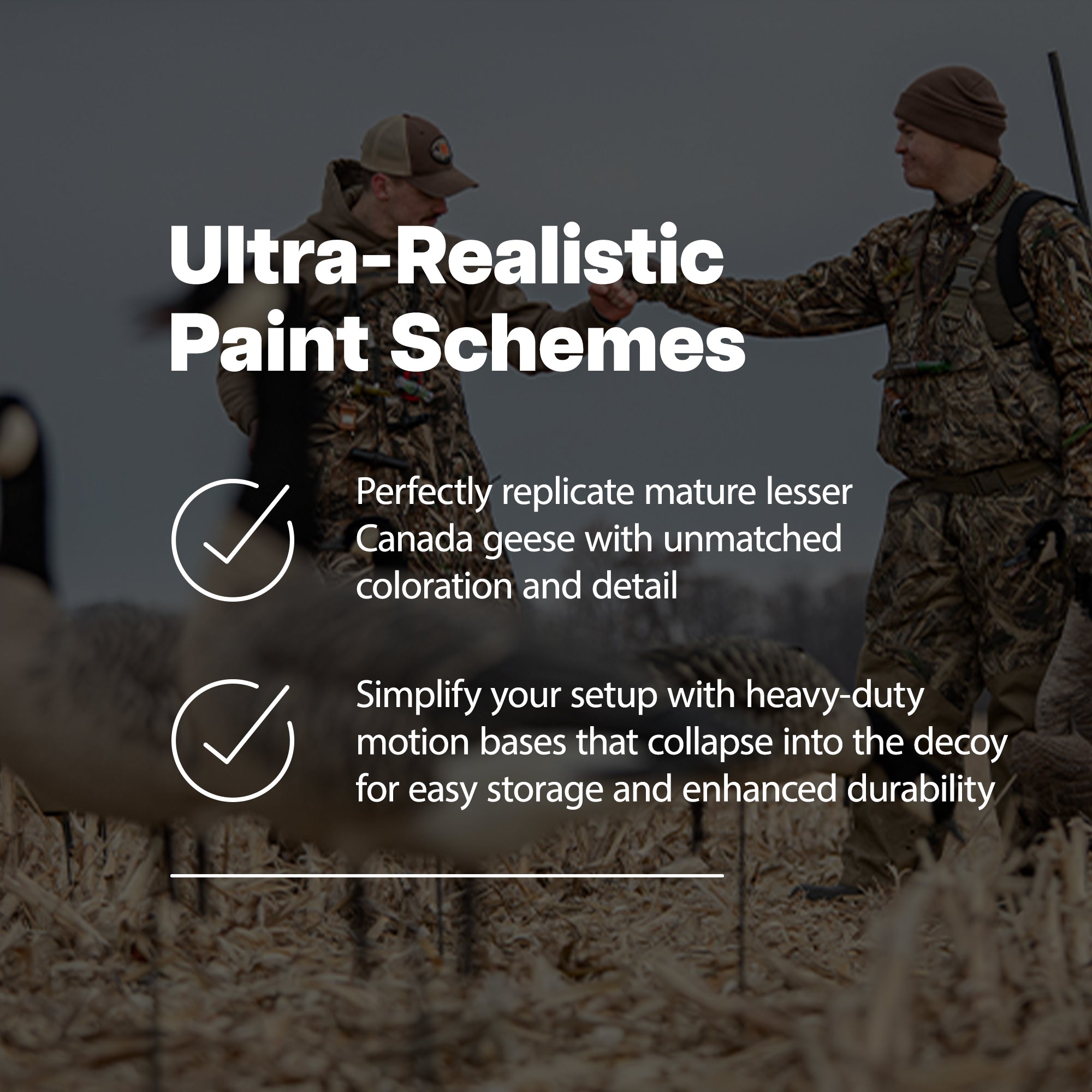 Avian X AXP Honkers Full Body Realistic Goose Decoy with AXP Sentry Walker Set