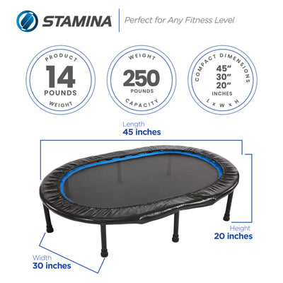 Stamina Oval Fitness Trampoline for Home Gym Cardio Exercise Workouts(For Parts) - VMInnovations