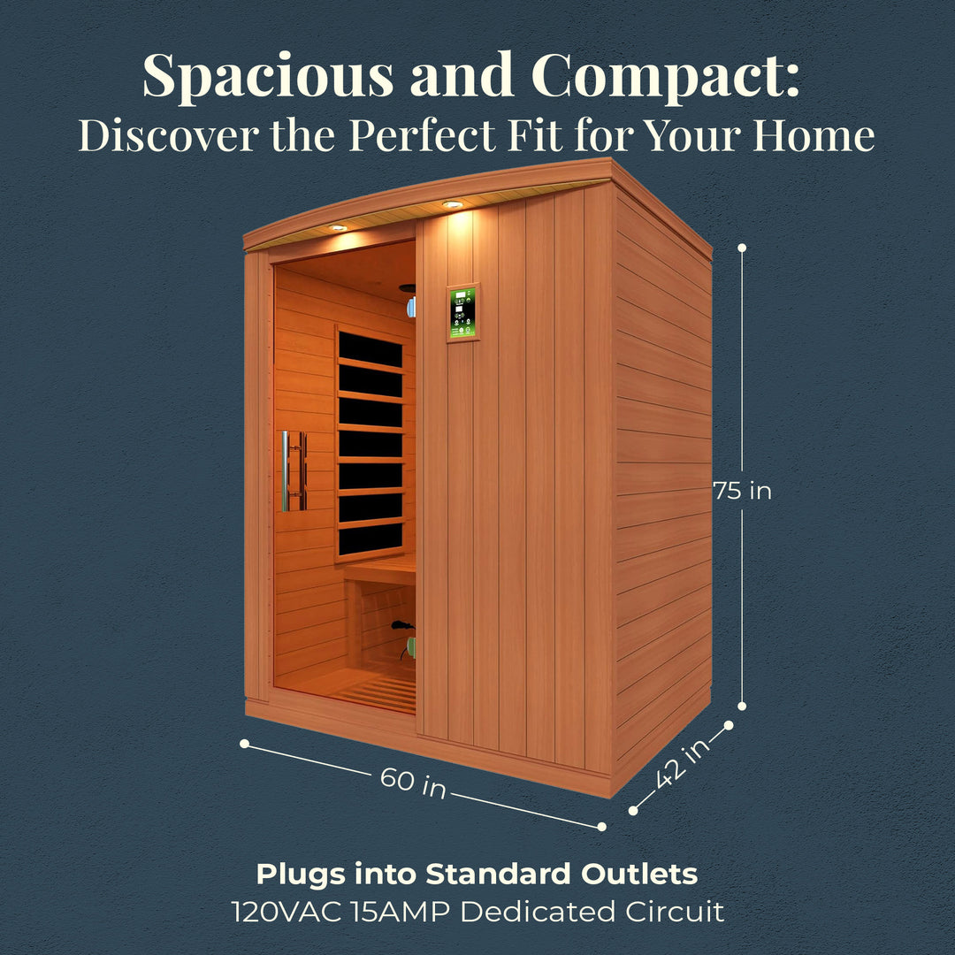 Dynamic Saunas Elite 3 Person Ultra Low EMF Infrared Home Sauna(Open Box)