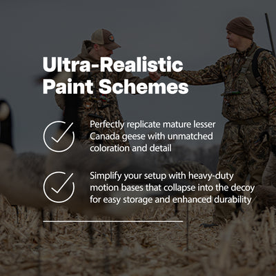 Avian X AXP Honkers Full Body Realistic Paint Canada Goose Decoys Pack, 3 Pack