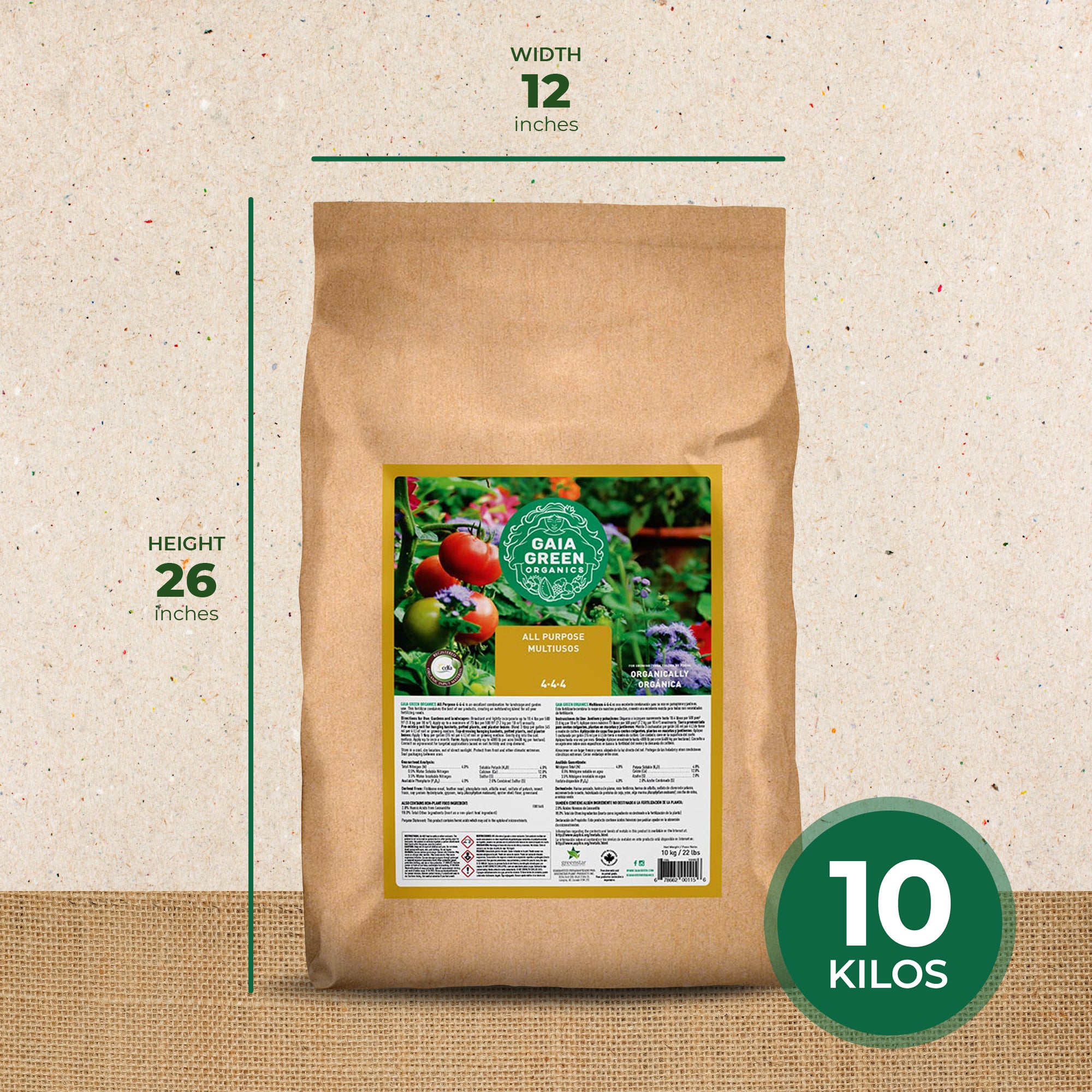 GAIA GREEN All Purpose Soil Supplement for Resilient Crop Growth,10 Kg(Open Box) - VMInnovations