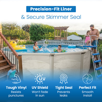 Aquarian Phoenix 18ft x 52in Above Ground Pool w/ Filter, Ladder, Liner, Skimmer - VMInnovations