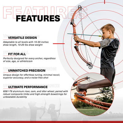 Genesis Original Archery Compound Bow and Arrow Set, Draw Hand-Right (Used) - VMInnovations