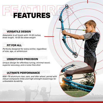 Genesis Archery Original Compound Target Practice Bow Kit, Left Handed (Used) - VMInnovations
