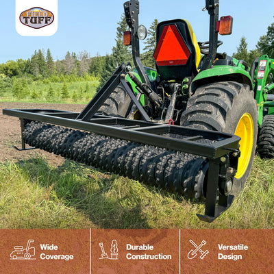 Field Tuff 6 Feet 3 Point Cultipacker, Cast Iron Wheels, 72 Inch Working Width - VMInnovations