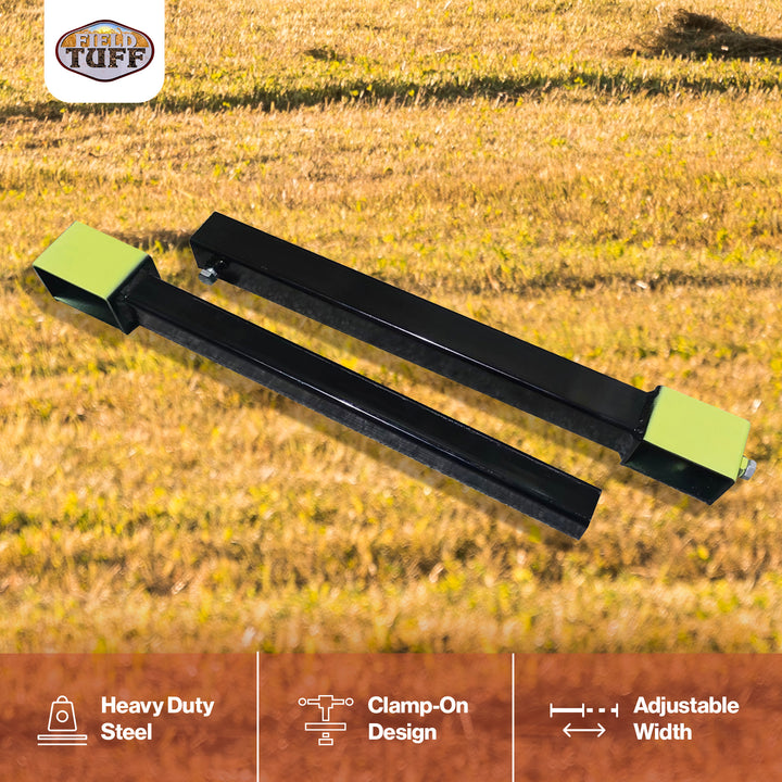 Field Tuff Fork Stabilizer Heavy Duty Clamp-On Adjustable Accessory, 1600 Pound - VMInnovations